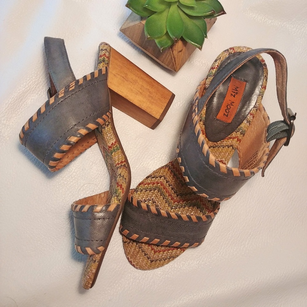 Miz Mooz Mandy Wooden Heels Sandals 7.5